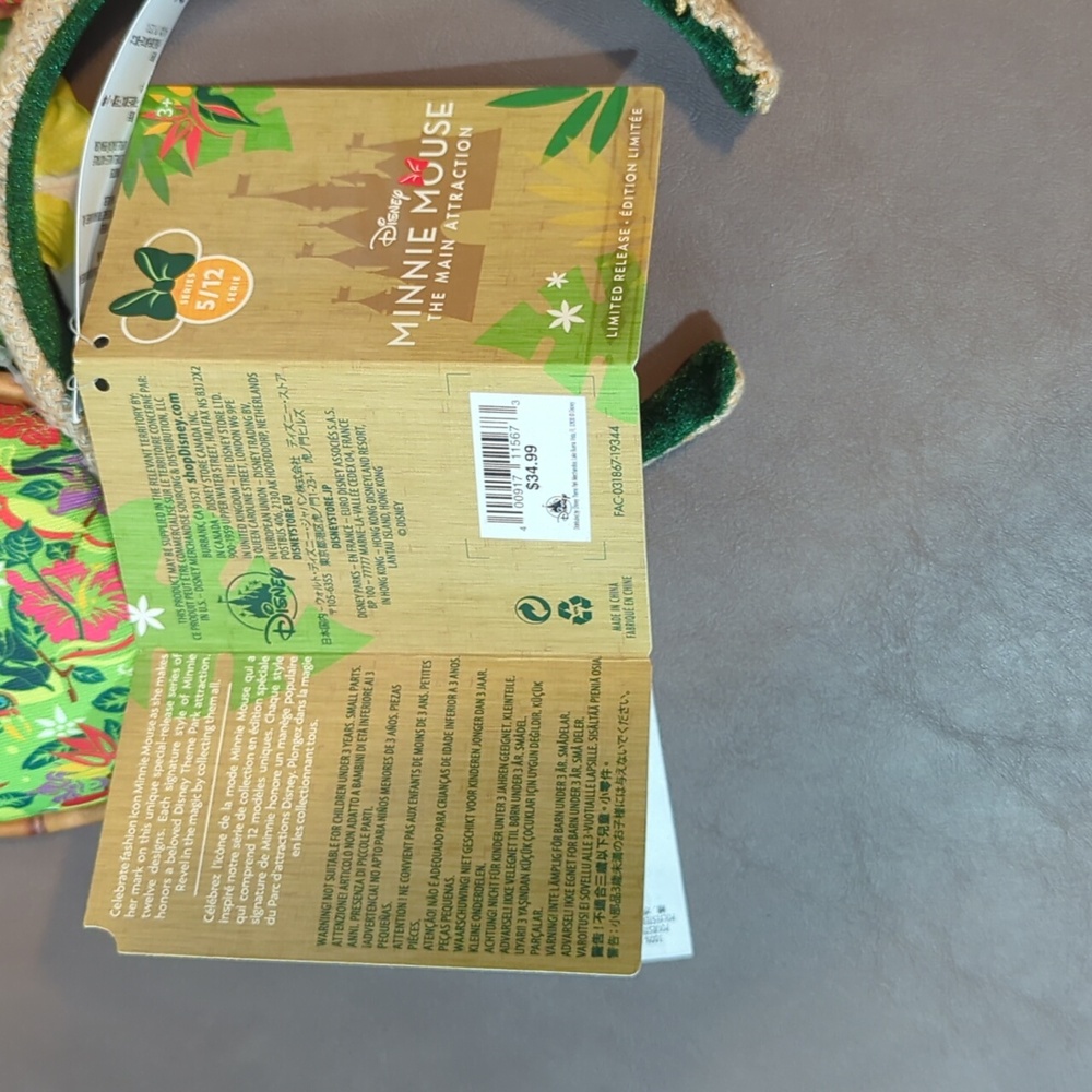 Disney Minnie Mouse Main Attraction Enchanted Tiki Room Ears Headband 5/12 NWT - Picture 6 of 8
